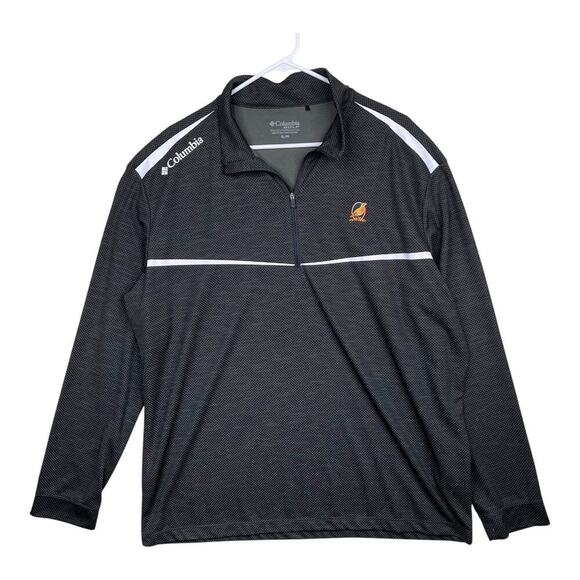 COLUMBIA Omni-Wick Scorecard 1/4 Zip Long Sleeve Pullover Black Gray Size XL - Picture 1 of 10
